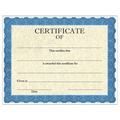 Stock Award Certificates - Classic Blue Design